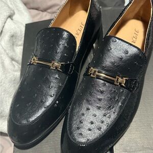 Jitai Black Leather Men's Loafers